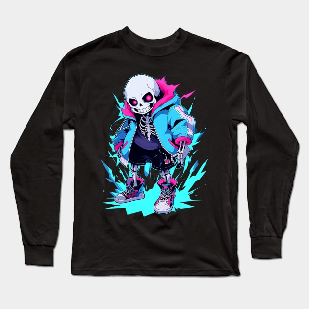 sans Long Sleeve T-Shirt by piratesnow